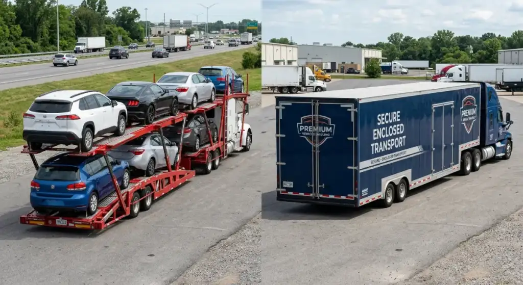 Open vs enclosed interstate car transport options Australia